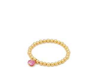 Kate Spade New York 10mm spade flower stretch Womens Bracelet Womens Bracelet Fuchsia, Cubic Zirconia