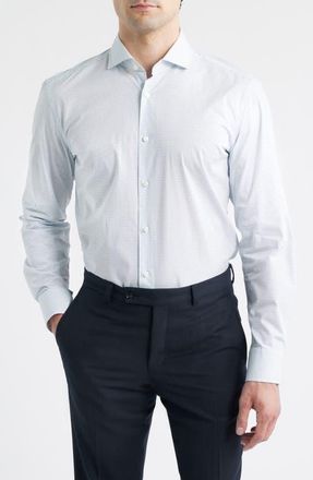 BOSS Hank Kent Slim Fit Stretch Cotton Dress Shirt in Light Pastel Blue at Nordstrom, Size 15.5R