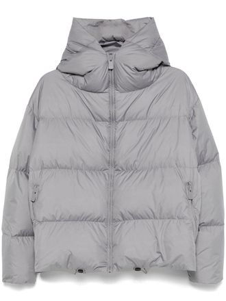 Bacon hooded puffer jacket - women - Polyester/Polyester/Duck Down/Duck Feathers - M - Grey