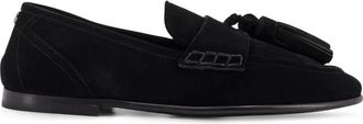 Dolce & Gabbana Flat shoes Black - Heren - Loafers - Zwart - 39 EU - Leer - Schoenen