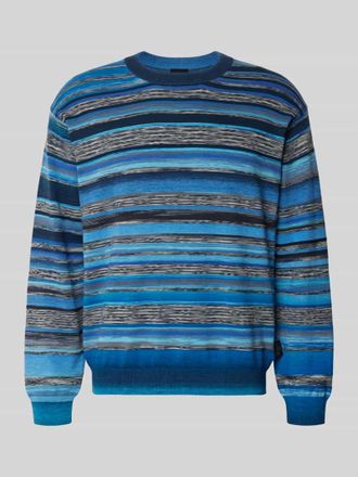 Paul Smith Strickpullover im Allover-Look mit Rundhalsausschnitt in Blau, Gr&ouml;&szlig;e L