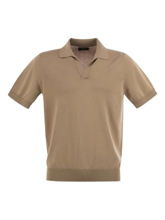 PESERICO ribbed polo shirt - men - Cotton - 50 - Neutrals