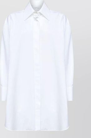 Givenchy cotton shirt asymmetric hemline long sleeves buttoned cuffs