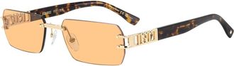 Dsquared2 D2 0189/S Zonnebril - Heren - Zonnebrillen - Geel - 57 MM - Accessoires