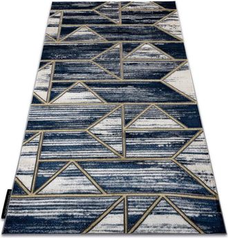 RugsX Rugsx - Alfombra De Luxe Moderna 462 Geom&eacute;trico - Structural Azul Oscuro / Oro Blue 200x290 Cm
