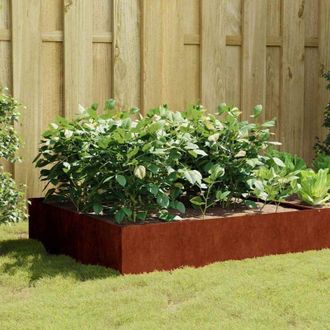 vidaXL Fioriera Rialzata da Giardino 100x100x41 cm in Acciaio Corten - Vidaxl