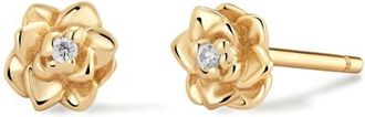 Made by Mary Cubic Zirconia Birthstone Flower Stud Earrings in Gold July at Nordstrom