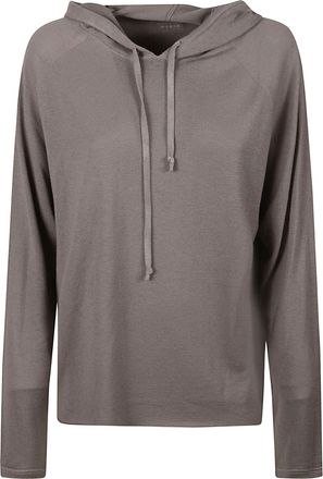 Majestic Filatures Relaxed-Fit Cropped Hoodie with Raglan Sleeves and Drawstring Hood
