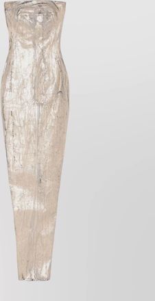 Rick Owens denim strapless bustier midi dress