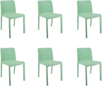 Shaf Sp Berner - Pack de 6 Sillas Grana - Apilables, Ergonómicas y Resistentes - Uso Interior y Exterior - Fabricadas en España con Plástico Reciclado