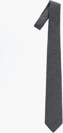 Corneliani Solid Color Herringbone Motif Silk Tie size Unica
