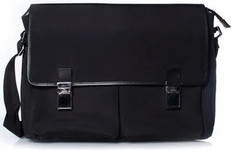 Gucci Black Canvas Messenger Bag (Authentic Pre-Loved)
