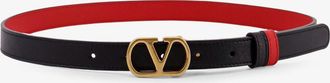 Valentino Garavani Cintura in pelle con VLogo Signature - VALENTINO GARAVANI - gender_Woman