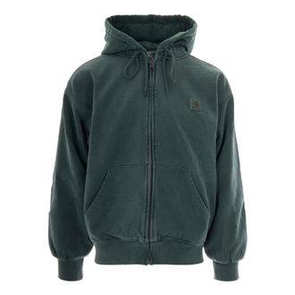 Carhartt Work in Progress Zip-through Hoodie - Heren - Vesten met rits - Groen - XL - Katoen - Hoodies & sweatvesten