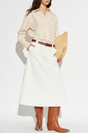 Victoria Beckham Shirt With Pocket, Womens, Cream