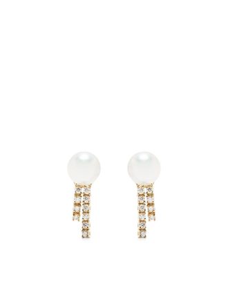 Mizuki Orecchino con perle in oro giallo 18kt