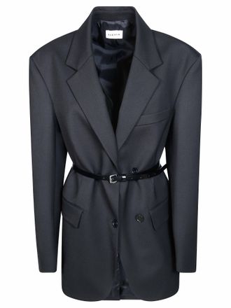 P.A.R.O.S.H. Sallia Belted Double-Breasted Bi-Stretch Blazer