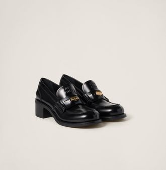 Miu Miu Brushed leather loafers