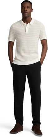 Onia Cotton Textured Knit Polo Tee in Stone/egret at Nordstrom, Size Xx-Large S