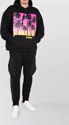 Dsquared2 hooded graphic print sweatshirt