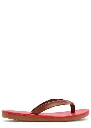 Ancient Greek Sandals Saionara Leather Flip Flops - Red - 40 (IT40/ UK7)
