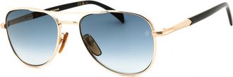 David Beckham DB 1175/S 0RHL 1V Gold Black/Blue Gradient Gold Mirror