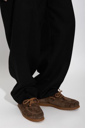 Hogan Traditional Suede Shoes, Mens, Brown