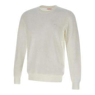 Sun 68 Round-neck Knitwear, male, White, Size: XL Sweater Vintage