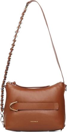 Coccinelle Handtas Puffy Smooth - Dames - Schoudertassen - Bruin - ONE Size - Leer - Tassen