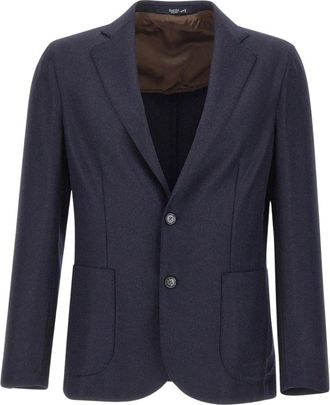Barba Easy J Mono Blazer - Heren - Jassen - Blauw - Maat: 2XL Zijde