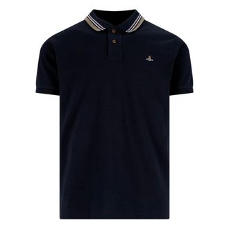 Vivienne Westwood Polo Shirts, female, Black, Size: XL Cotton Piqu&eacute; Polo