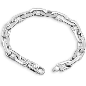 Pompeii3 Mens 14k Gold (43gram) or Platinum (73gram) 8mm Link Bracelet 8.5