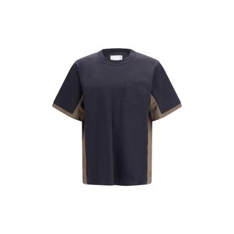 sacai Black Cotton Mens Sportswear