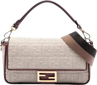 Fendi Pre-owned Baguette Schoudertas - Dames - Pre-owned - Beige - Maat: ONE Size