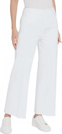Lyss&eacute; Erin Hi Waist Wide Leg Denim Pants In White