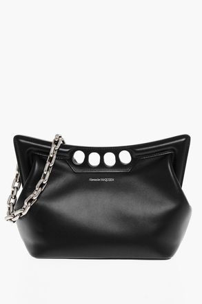 Alexander McQueen Leather Shoulder Bag THE PEAK with Chain Alexander McQueen