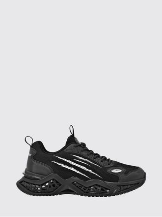 Plein Sport Lace-Up Low-Top Sneakers in Technical Mesh with Rear Logo