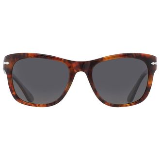 Persol Polarized Black Square Unisex Sunglasses PO3313S 108/48 55