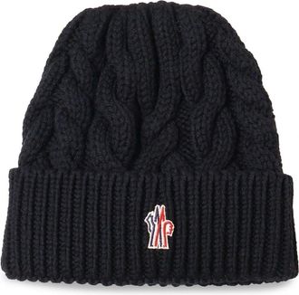 Moncler CABLE KNIT HAT Size: OS, colour: BLACK