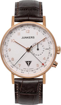 Victoria Hyde London JUNKERS Icebird F13 Series Mens Quartz Watch with Brown Leather Strap 6736-4 - One Size