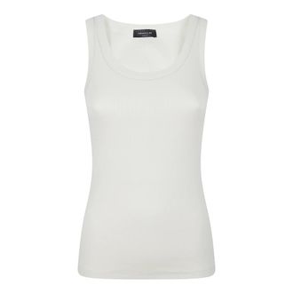 Fabiana Filippi Sleeveless Tops, female, Beige, Size: XS Jersey Tank Top