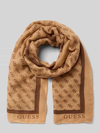 Guess Schal mit Allover-Logo-Detail Modell Katya in Camel, Gr&ouml;&szlig;e 1
