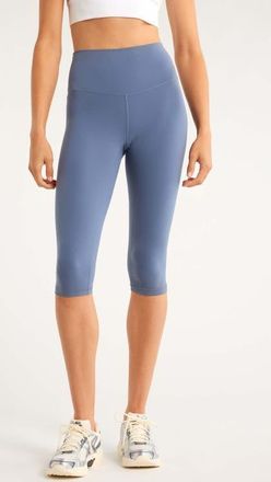 Zella Studio Luxe High Waist Capri Leggings in Blue Vintage at Nordstrom, Size Xx-Large