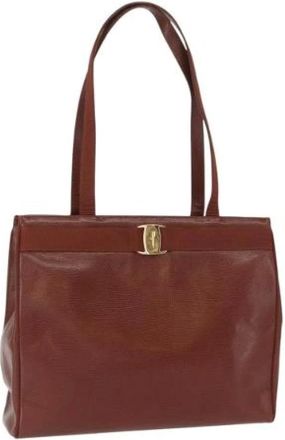 Ferragamo Pre-owned Tote Bags, female, Brown, Size: ONE SIZE Pre-owned Tote Bag