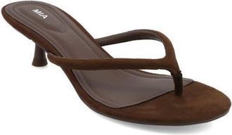 Mia Farren Kitten Heel Flip Flop in Chocolate at Nordstrom, Size 8.5