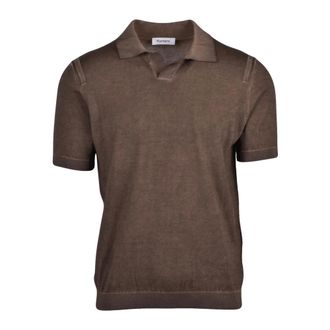 KANGRA Polo Shirts, male, Brown, Size: 2XL Polo in maglia