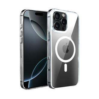 OEM Funda De Cristal Transparente Ibizu Para Iphone 16 Pro Max Con Magsafe, Parte Trasera De Cristal 9h, Transparente