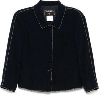 Chanel Giacca con frange - Blu