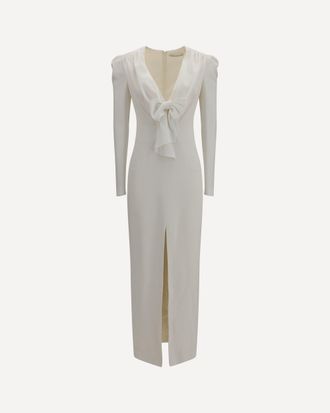 Alessandra Rich V-neck Dress with bow Female 40