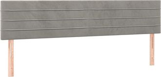 vidaXL Cabecero Con Led De Terciopelo Gris Claro 180x5x78/88 Cm Vidaxl